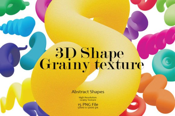 15 Variations 3D Shape Grainy Texture