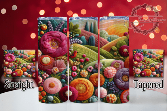 3D Colorful Patchwork Quilt Tumbler: A Creative Design for Custom Drinkware Projects