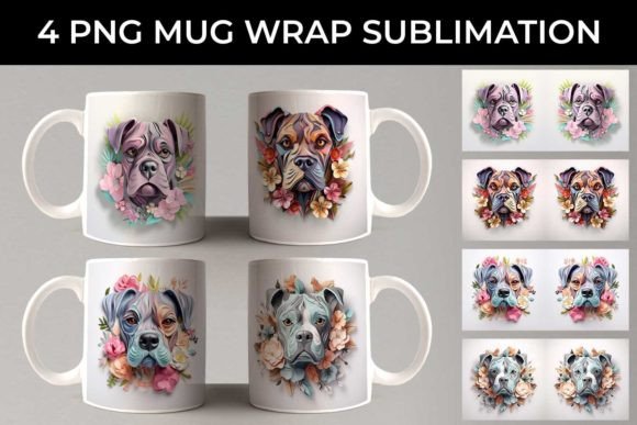 3D Floral Fantasy Boxer Mug Sublimation: Elevate Your Drinkware Design