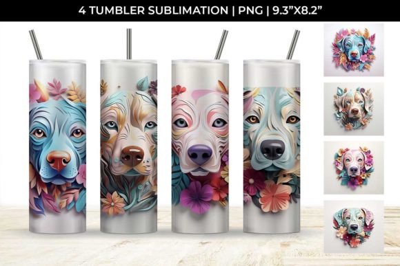 3d Floral Fantasy Labrador Retriever PNG