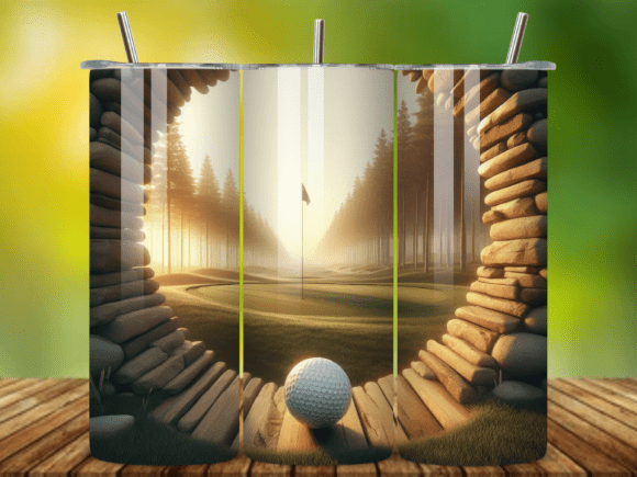 3D Golf Ball 20oz Tumbler Wrap V.13 – A Unique Design for Modern Creators and Businesses