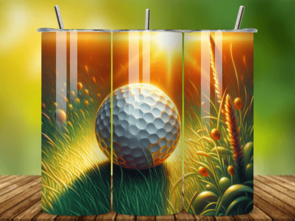 3D Golf Ball 20oz Tumbler Wrap V.6 – A Creative Way to Customize Your Drinkware