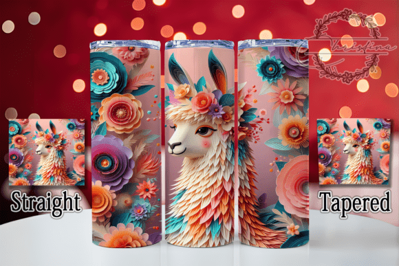 3D Whimsical Floral Llama Tumbler: A Creative Boost for Your Drinkware Projects