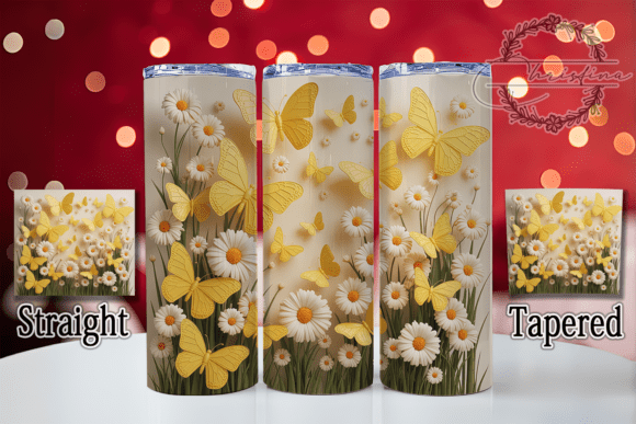 3D Yellow Butterfly Tumbler: A Vibrant Addition to Your Drinkware Projects
