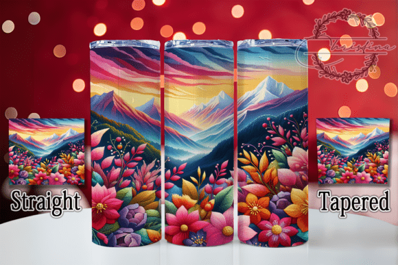 Enhancing Drinkware Projects with 3D Embroidered Mountain Tumbler Designs